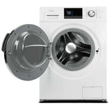 Midea MLH27N5AWWC Front Load Washer, 24 inch Width, 3.1 cu. ft. Washer Capacity, 1,300 RPM Washer Spin Speed, 16 Wash Cycles, 5 Temperature Settings, Water Heater, ENERGY STAR Certified, White colour