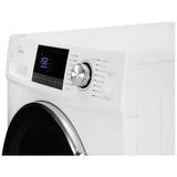 Midea MLH27N5AWWC Front Load Washer, 24 inch Width, 3.1 cu. ft. Washer Capacity, 1,300 RPM Washer Spin Speed, 16 Wash Cycles, 5 Temperature Settings, Water Heater, ENERGY STAR Certified, White colour