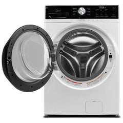 Midea MLH52N4AWW Front Load Washer, 27 inch Width, 5.2 cu. ft. Washer Capacity, 1,300 RPM Washer Spin Speed, 10 Wash Cycles, 5 Temperature Settings, Water Heater, ENERGY STAR Certified, White colour