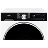 Midea MLHW31S2BBW Front Load Washer & MLHE31S2BBW Electric Dryer, 24 inch Width, 2.7 cu. ft. Washer Capacity, 1,320 RPM Washer Spin Speed, 12 Wash Cycles, 4 Temperature Settings, Water Heater, Steam Clean, ENERGY STAR Certified, White colour