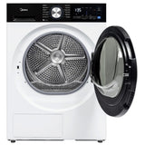 Midea MLHW31S2BBW Front Load Washer & MLHE31S2BBW Electric Dryer, 24 inch Width, 2.7 cu. ft. Washer Capacity, 1,320 RPM Washer Spin Speed, 12 Wash Cycles, 4 Temperature Settings, Water Heater, Steam Clean, ENERGY STAR Certified, White colour