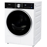 Midea MLHW31S2BBW Front Load Washer & MLHE31S2BBW Electric Dryer, 24 inch Width, 2.7 cu. ft. Washer Capacity, 1,320 RPM Washer Spin Speed, 12 Wash Cycles, 4 Temperature Settings, Water Heater, Steam Clean, ENERGY STAR Certified, White colour