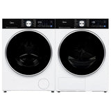 Midea MLHE31S2BBW Electric Dryer, 4.4 cu. ft. Dryer Capacity, 12 Dry Cycles, 4 Temperature Settings, Ventless, Stackable, Wifi Enabled, White colour Ventless (Heat Pump)