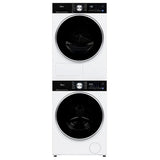 Midea MLHW31S2BBW Front Load Washer, 24 inch Width, 2.7 cu. ft. Washer Capacity, 1,320 RPM Washer Spin Speed, 12 Wash Cycles, 4 Temperature Settings, Water Heater, Steam Clean, ENERGY STAR Certified, White colour Hoses Included