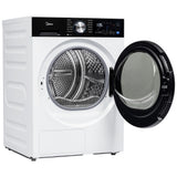 Midea MLHW31S2BBW Front Load Washer, 24 inch Width, 2.7 cu. ft. Washer Capacity, 1,320 RPM Washer Spin Speed, 12 Wash Cycles, 4 Temperature Settings, Water Heater, Steam Clean, ENERGY STAR Certified, White colour Hoses Included