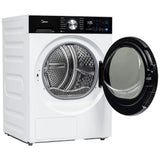 Midea MLHW31S2BBW Front Load Washer, 24 inch Width, 2.7 cu. ft. Washer Capacity, 1,320 RPM Washer Spin Speed, 12 Wash Cycles, 4 Temperature Settings, Water Heater, Steam Clean, ENERGY STAR Certified, White colour Hoses Included