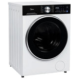 Midea MLHW31S2BBW Front Load Washer, 24 inch Width, 2.7 cu. ft. Washer Capacity, 1,320 RPM Washer Spin Speed, 12 Wash Cycles, 4 Temperature Settings, Water Heater, Steam Clean, ENERGY STAR Certified, White colour Hoses Included