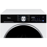 Midea MLHW31S2BBW Front Load Washer, 24 inch Width, 2.7 cu. ft. Washer Capacity, 1,320 RPM Washer Spin Speed, 12 Wash Cycles, 4 Temperature Settings, Water Heater, Steam Clean, ENERGY STAR Certified, White colour Hoses Included