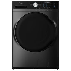 Midea MLHW52S7AGG Front Load Washer, 27 inch Width, 5.2 cu. ft. Washer Capacity, 1,300 RPM Washer Spin Speed, 10 Wash Cycles, 5 Temperature Settings, Water Heater, Steam Clean, ENERGY STAR Certified, Metallic Grey colour