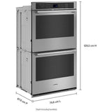 Maytag MOED4030TZ Double Wall Oven, 30 inch Exterior Width, True Convection, 10.0 cu. ft. Capacity, Air Fry, Fingerprint-Resistant Stainless Finish colour