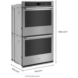 Maytag MOED4030TZ Double Wall Oven, 30 inch Exterior Width, True Convection, 10.0 cu. ft. Capacity, Air Fry, Fingerprint-Resistant Stainless Finish colour