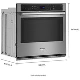 Maytag MOES4030TZ Single Wall Oven, 30 inch Exterior Width, True Convection, 5.0 cu. ft. Capacity, Air Fry, Fingerprint-Resistant Stainless Finish colour