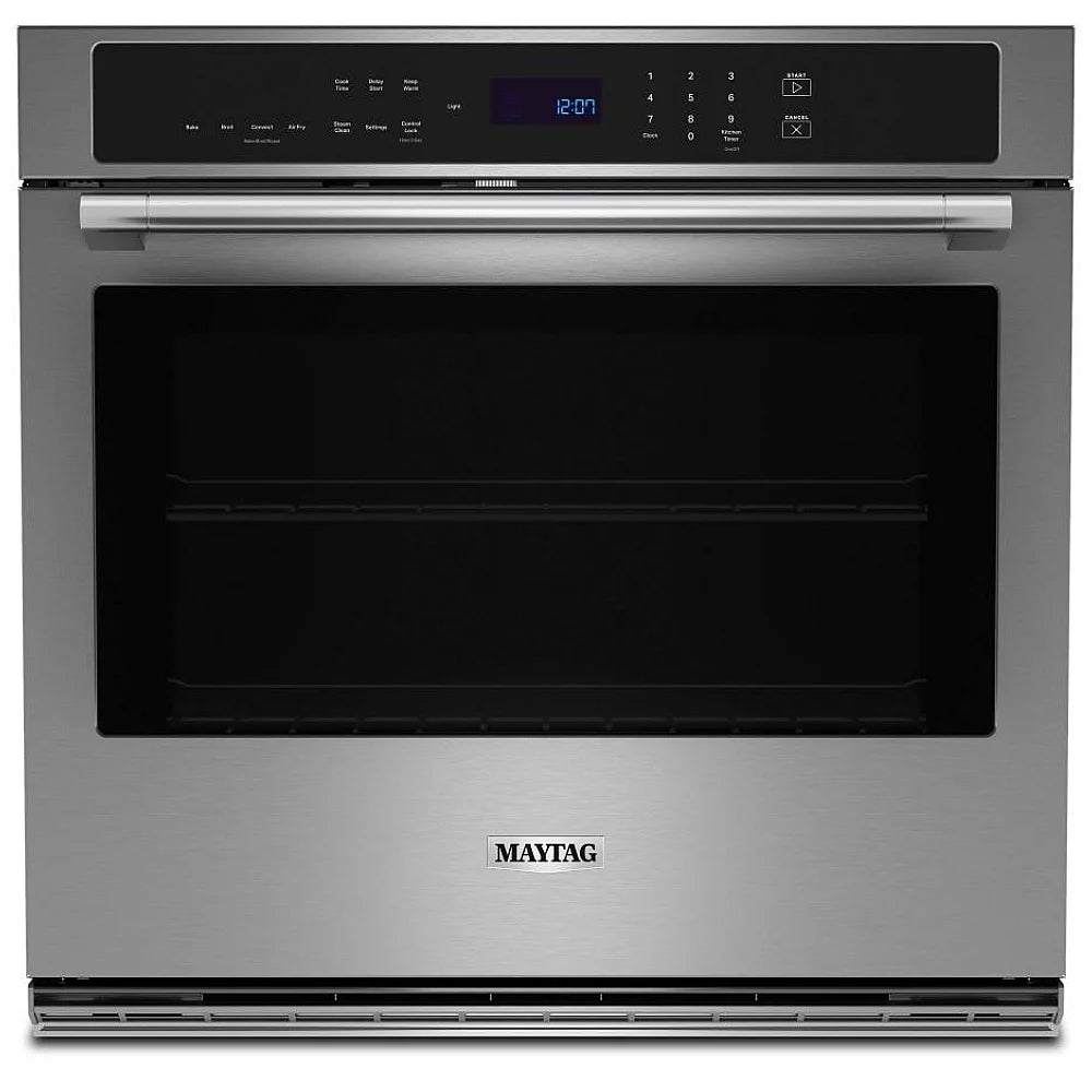 Maytag MOES4030TZ Single Wall Oven, 30 inch Exterior Width, True Convection, 5.0 cu. ft. Capacity, Air Fry, Fingerprint-Resistant Stainless Finish colour