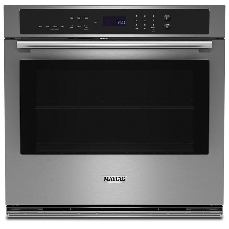Maytag MOES6027LZ Single Wall Oven, 27 inch Exterior Width, True Convection, Self Clean, 4.3 cu. ft. Capacity, Air Fry, Stainless Steel colour