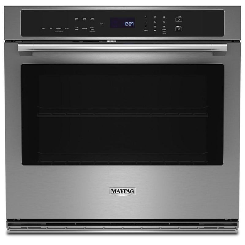 Maytag MOES6030LZ Single Wall Oven, 30 inch Exterior Width, True Convection, Self Clean, 5 cu. ft. Capacity, Air Fry, Stainless Steel colour