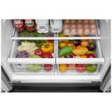 Midea MRF18B4AST French Door Refrigerator, 30 inch Width, 18.4 cu. ft. Capacity, Optional Ice Maker (Special Order), ENERGY STAR Certified, Stainless Steel colour