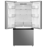 Midea MRF18B4AST French Door Refrigerator, 30 inch Width, 18.4 cu. ft. Capacity, Optional Ice Maker (Special Order), ENERGY STAR Certified, Stainless Steel colour