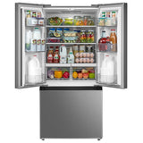Midea MRF18B4AST French Door Refrigerator, 30 inch Width, 18.4 cu. ft. Capacity, Optional Ice Maker (Special Order), ENERGY STAR Certified, Stainless Steel colour