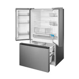 Midea MRF23I7AST Counter Depth French Door Refrigerator, 33 inch Width, 22.5 cu. ft. Capacity, Counter Depth, Ice Dispenser (Freezer Located), ENERGY STAR Certified, Stainless Steel colour