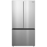 Midea MRF23I7AST Counter Depth French Door Refrigerator, 33 inch Width, 22.5 cu. ft. Capacity, Counter Depth, Ice Dispenser (Freezer Located), ENERGY STAR Certified, Stainless Steel colour