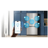 Midea MRF23I7AST Counter Depth French Door Refrigerator, 33 inch Width, 22.5 cu. ft. Capacity, Counter Depth, Ice Dispenser (Freezer Located), ENERGY STAR Certified, Stainless Steel colour