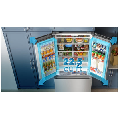 22.6 Cu. Ft. 33” Counter-Depth French Door with Ice Maker - Midea