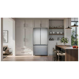 Midea MRF27I6BST Counter Depth French Door Refrigerator, 36 inch Width, 26.5 cu. ft. Capacity, Counter Depth, Water Dispenser (Interior), Ice Dispenser (Freezer Located), ENERGY STAR Certified, Stainless Steel colour