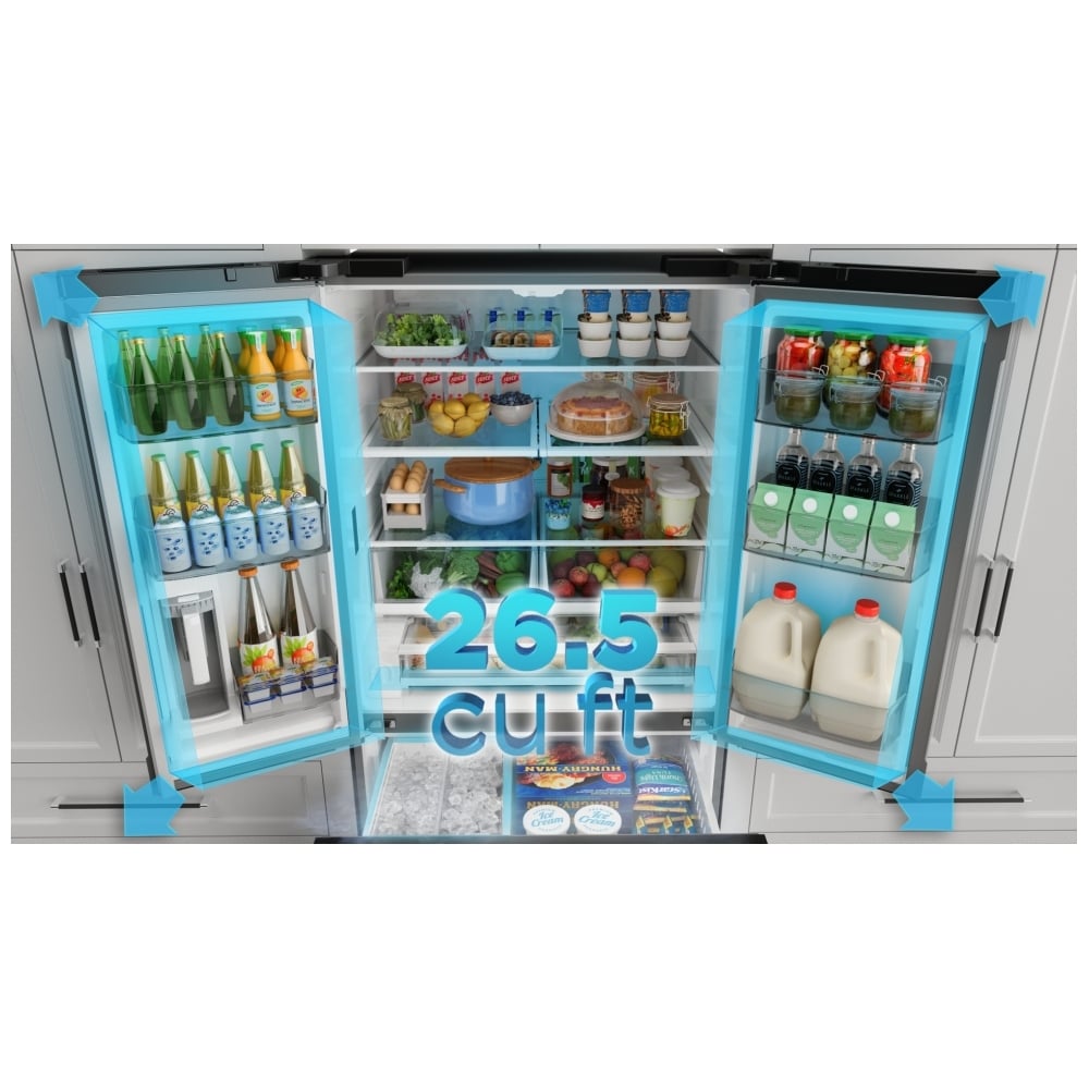 Midea MRF27I6BST French Door Refrigerator - 27 Cu. Ft. Stainless Steel