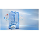 Midea MRF27I6BST Counter Depth French Door Refrigerator, 36 inch Width, 26.5 cu. ft. Capacity, Counter Depth, Water Dispenser (Interior), Ice Dispenser (Freezer Located), ENERGY STAR Certified, Stainless Steel colour