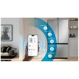 Midea MRF27I6BST Counter Depth French Door Refrigerator, 36 inch Width, 26.5 cu. ft. Capacity, Counter Depth, Water Dispenser (Interior), Ice Dispenser (Freezer Located), ENERGY STAR Certified, Stainless Steel colour