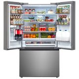 Midea MRF27I6BST Counter Depth French Door Refrigerator, 36 inch Width, 26.5 cu. ft. Capacity, Counter Depth, Water Dispenser (Interior), Ice Dispenser (Freezer Located), ENERGY STAR Certified, Stainless Steel colour