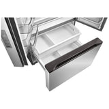 Midea MRF29D2AST French Door Refrigerator, 36 inch Width, 29.25 cu. ft. Capacity, Water Dispenser (Exterior), Ice Dispenser (Thru Door), ENERGY STAR Certified, Stainless Steel colour