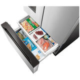 Midea MRF29D2AST French Door Refrigerator, 36 inch Width, 29.25 cu. ft. Capacity, Water Dispenser (Exterior), Ice Dispenser (Thru Door), ENERGY STAR Certified, Stainless Steel colour