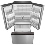 Midea MRF29D2AST French Door Refrigerator, 36 inch Width, 29.25 cu. ft. Capacity, Water Dispenser (Exterior), Ice Dispenser (Thru Door), ENERGY STAR Certified, Stainless Steel colour