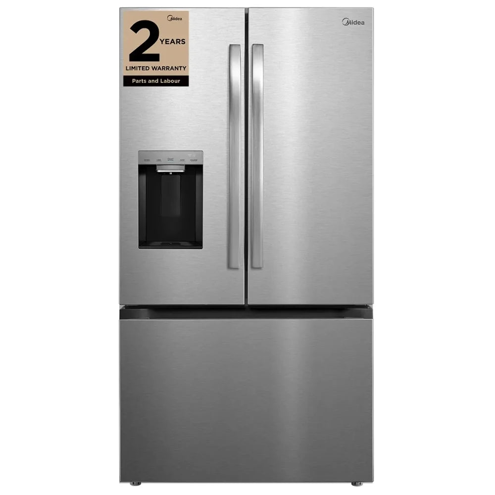 Midea MRF29D9BST French Door Refrigerator, 36 inch Width, 28.9 cu. ft. Capacity, Water Dispenser (Exterior), Ice Dispenser (Thru Door), ENERGY STAR Certified, Stainless Steel colour