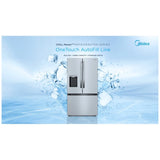 Midea MRF29D9BST French Door Refrigerator, 36 inch Width, 28.9 cu. ft. Capacity, Water Dispenser (Exterior), Ice Dispenser (Thru Door), ENERGY STAR Certified, Stainless Steel colour