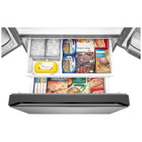 Midea MRF32I6BST French Door Refrigerator, 36 inch Width, 31.5 cu. ft. Capacity, Water Dispenser (Interior), Ice Dispenser (Freezer Located), ENERGY STAR Certified, Stainless Steel colour