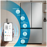 Midea MRF32I6BST French Door Refrigerator, 36 inch Width, 31.5 cu. ft. Capacity, Water Dispenser (Interior), Ice Dispenser (Freezer Located), ENERGY STAR Certified, Stainless Steel colour