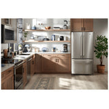 Maytag MRFF4136RZ French Door Refrigerator, 36 inch Width, 25.2 cu. ft. Capacity, Ice Dispenser (Freezer Located), ENERGY STAR Certified, Stainless Steel colour