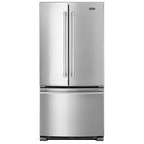 Maytag MRFF5033PZ Bottom Freezer French Door Refrigerator, 33 inch Width, 22.1 cu. ft. Capacity, Water Dispenser (Interior), Ice Dispenser (Freezer Located), ENERGY STAR Certified, Stainless Steel colour