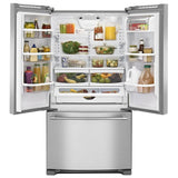 Maytag MRFF5033PZ Bottom Freezer French Door Refrigerator, 33 inch Width, 22.1 cu. ft. Capacity, Water Dispenser (Interior), Ice Dispenser (Freezer Located), ENERGY STAR Certified, Stainless Steel colour