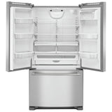 Maytag MRFF5033PZ Bottom Freezer French Door Refrigerator, 33 inch Width, 22.1 cu. ft. Capacity, Water Dispenser (Interior), Ice Dispenser (Freezer Located), ENERGY STAR Certified, Stainless Steel colour