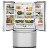Maytag MRFF5033PZ Bottom Freezer French Door Refrigerator, 33 inch Width, 22.1 cu. ft. Capacity, Water Dispenser (Interior), Ice Dispenser (Freezer Located), ENERGY STAR Certified, Stainless Steel colour
