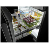 Maytag MRFF5033PZ Bottom Freezer French Door Refrigerator, 33 inch Width, 22.1 cu. ft. Capacity, Water Dispenser (Interior), Ice Dispenser (Freezer Located), ENERGY STAR Certified, Stainless Steel colour