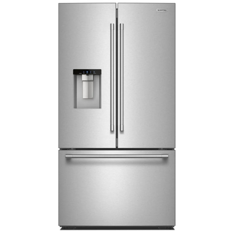 Maytag MRFF5336TZ French Door Refrigerator, 36 inch Width, 30 cu. ft. Capacity, Water Dispenser (Exterior), Ice Dispenser (Thru Door), ENERGY STAR Certified, Fingerprint-Resistant Stainless Finish colour, EvenAir™ Cooling System, EveryDrop® Water Filter
