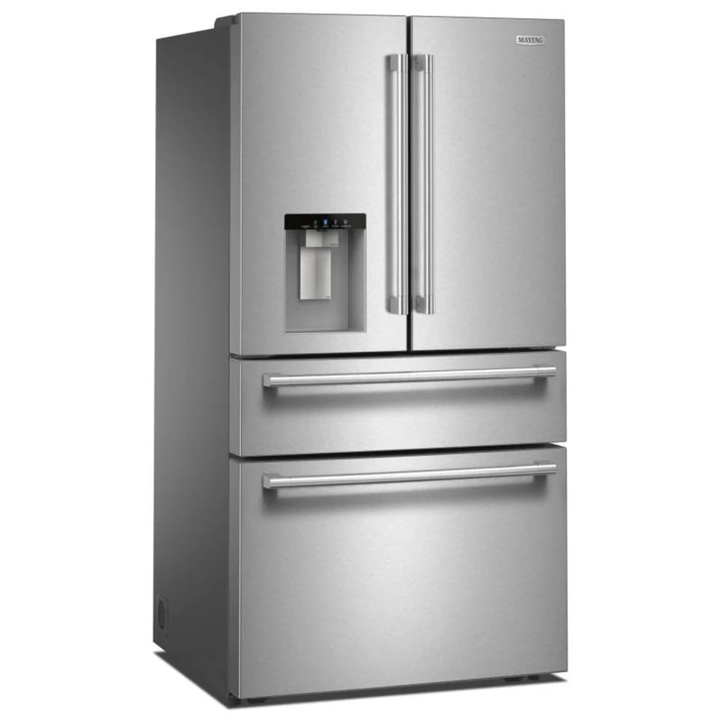 Maytag MRMF5436TZ French Door Refrigerator, 36 inch Width, 29 cu. ft. Capacity, Water Dispenser (Exterior), Ice Dispenser (Thru Door), ENERGY STAR Certified, Fingerprint-Resistant Stainless Finish colour, EvenAir™ Cooling System, EveryDrop® Water Filter