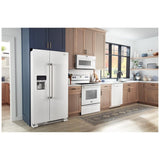 Maytag MRSF4036PW Side by Side Refrigerator, 36 inch Width, Ice Dispenser (Thru Door), Water Dispenser (Exterior), 25 cu. ft. Capacity, White colour