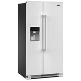 Maytag MRSF4036PW Side by Side Refrigerator, 36 inch Width, Ice Dispenser (Thru Door), Water Dispenser (Exterior), 25 cu. ft. Capacity, White colour
