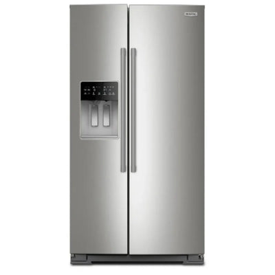 Maytag MRSF6636RZ Side by Side Refrigerator, 36 inch Width, Ice Dispenser (Thru Door), Water Dispenser (Exterior), 28.49 cu. ft. Capacity, Fingerprint Resistant Stainless Steel colour