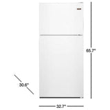 Maytag MRT311FFFH Top Freezer Refrigerator, 33 inch Width, 20.5 cu. ft. Capacity, White colour